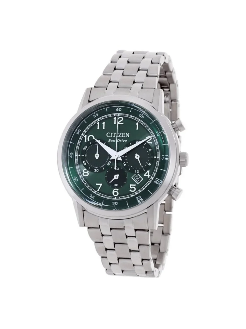 NWT Citizen Eco-Drive Chronograph Green Dial Men's Watch